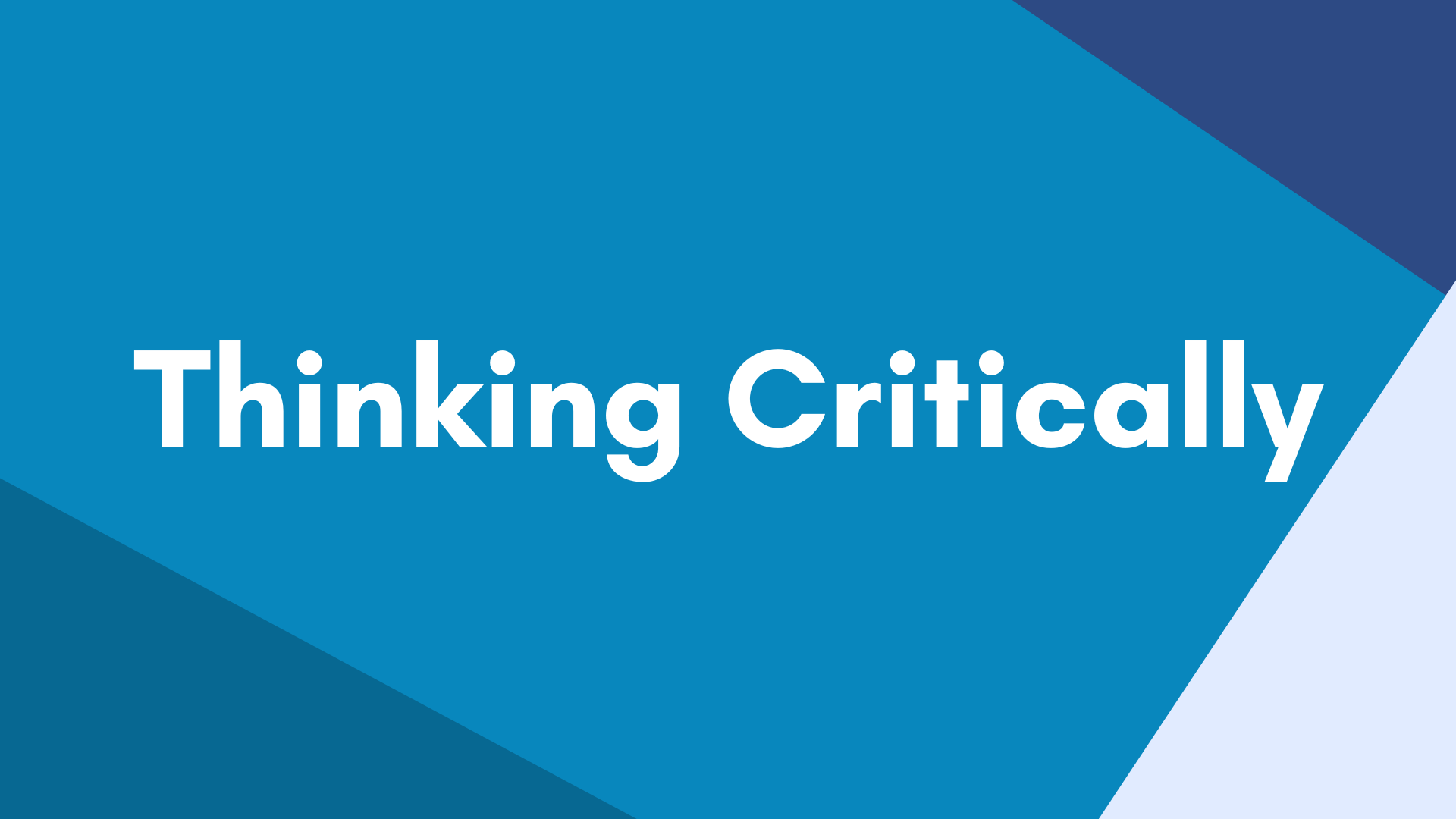 Teaching Critical Thinking Skills